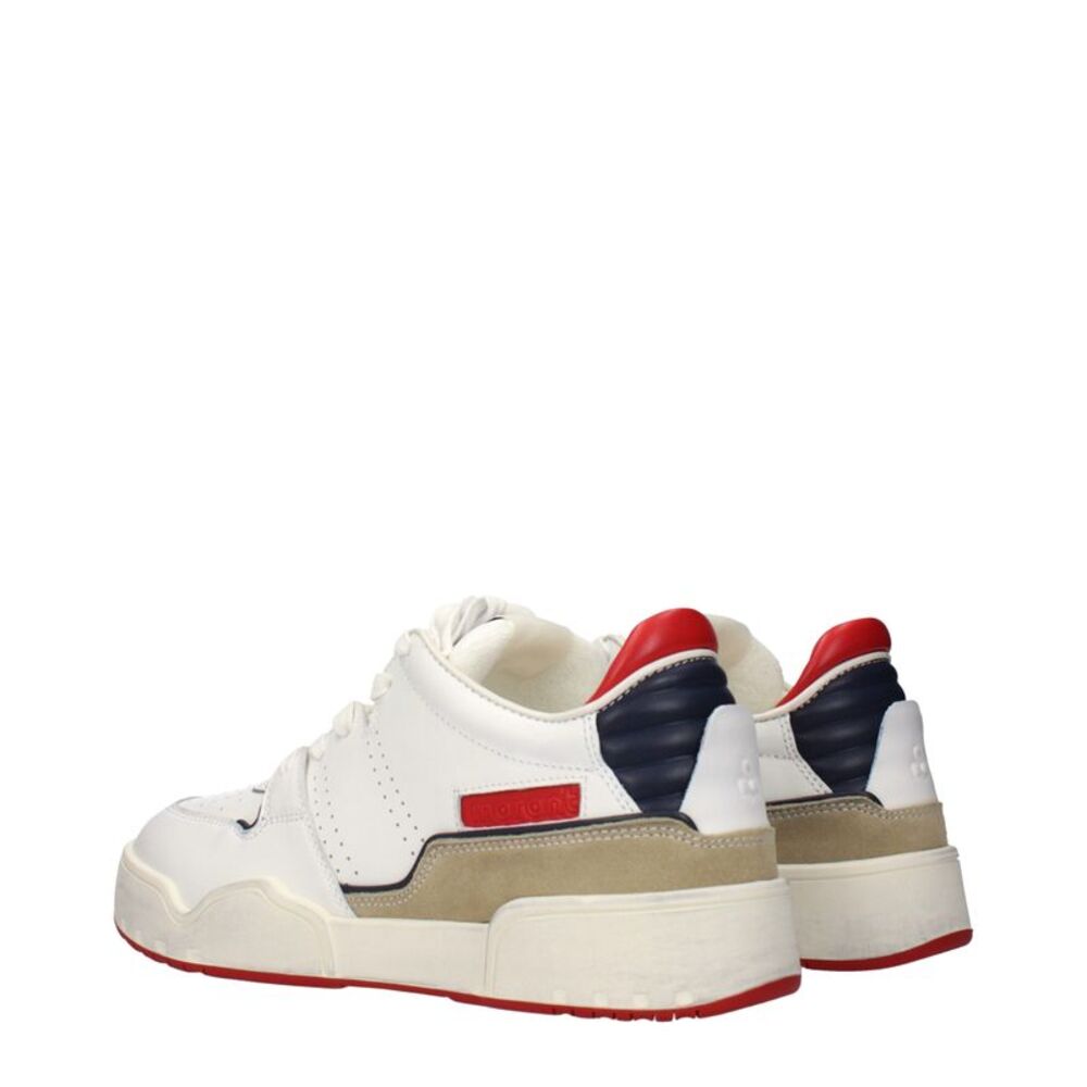 Isabel Marant White Leather Low Top Men's Sneakers - Picture 4 of 5